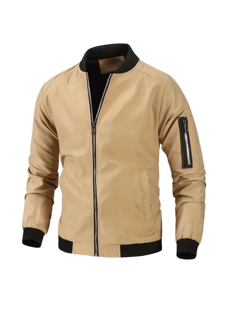 Shirenne | Klassisches Design Trainingsjacke - Herren Casual Baseball Kragen