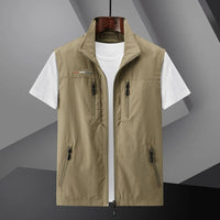 Karlo | Herren Ärmellose Outdoor Steppweste – Khaki