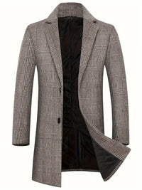 Shikonae | Style Mantel aus Wollmischung - Dick, lässig – Khaki