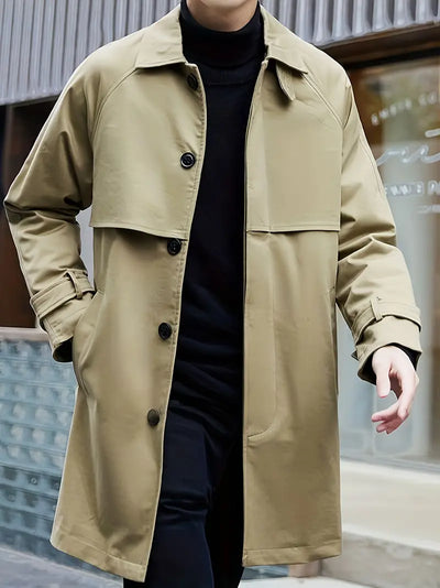 Clisitha | Eleganter britisch inspirierter mittellanger Trenchcoat – Stilvolle Vielseitigkeit für Herren