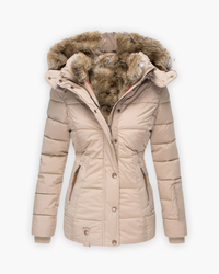 Friederike | Steppjacke mit Fellfutter – Khaki