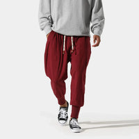 RAINER - WEITE HOSE MIT VERSTELLBAREM BUND – Rot