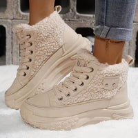 Tilda | Robuste Damen-Winterschuhe mit Fleece – Khaki