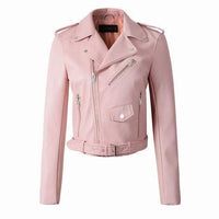 Marina | Klassische jacke Biker mit Reißverschluss – Rosa
