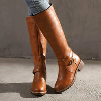 Jessica | Klassische Kniehohe Stiefel – Braun