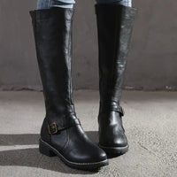 Jessica | Klassische Kniehohe Stiefel – Schwarz