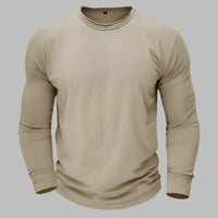 Kurzarm T-shirt für Herren – Klassisch für Business & Freizeit für Sommer – Hellkhaki