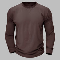 Kurzarm T-shirt für Herren – Klassisch für Business & Freizeit für Sommer – Dunkelbraun