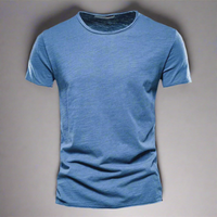 T-Shirt für Herren - Klassisches Anti-Schweiß Shirt für den Sommer – Denimblau