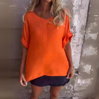 Klaudia | Elegantes zeitloses Top – Orange