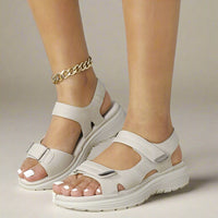 Plateau Sandalen für Damen – Bequeme Sommer-Sandalen für breite Füße – Grau