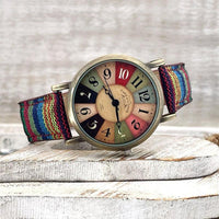 Colorly Uhr | Buntes und Stilvolles Uhr mit Sommerlichen Regenbogenfarben – Blau