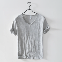 Boris V-Ausschnitt T-Shirt – Grau