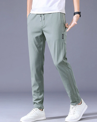 Freizeithose für Herren - Leichte Lyocell Stretch-Hose für den Sommer – Hellgrün