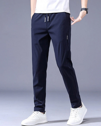 Freizeithose für Herren - Leichte Lyocell Stretch-Hose für den Sommer – Dunkelblau