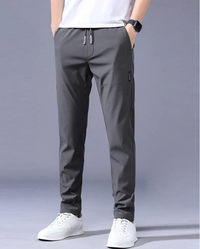Freizeithose für Herren - Leichte Lyocell Stretch-Hose für den Sommer – Dunkelgrau