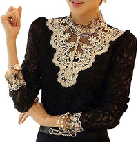 Kristin | Elegante Langarmbluse – schwarz
