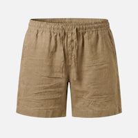 Uwe | Herren Kurze Baumwollhose Tunnelzug – Baumwoll Shorts Herren Sommer – Khaki