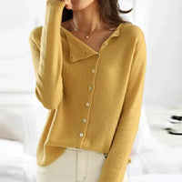 Wanda | Weiche Feminine Strickjacke – Gelb