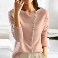 Wanda | Weiche Feminine Strickjacke – Rosa