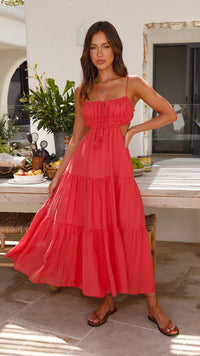 Clara | Midi-Kleid – Rot