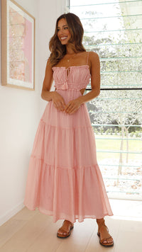 Hannah  | Leichtes Elegantes Kleid – Rosa