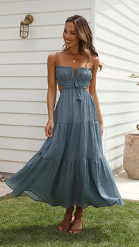 Clara | Midi-Kleid – Blau