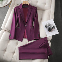 Heidi-Mode | Damen Blazer & Hose Set Zeitlos & Vielseitig – Lila
