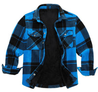David | Stylische Holzfäller-Jacke Herren robust & warm – Hellblau