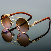 Pia | Auffallende Unisex-Sonnenbrille – Braun