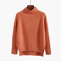 Weicher Damen Rollkragenpullover aus Merinowolle | Warm & Kuschelig – Orange