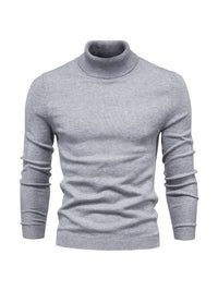 Hochwertiger Herren Rollkragenpullover | Slim Fit | Weiche Merinowolle – Grau