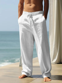 Lässige Leinen Herren Hose – Weiß