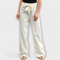 Loreen - Leichte Leinenhose – Weiß