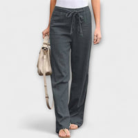 Loreen - Leichte Leinenhose – Grau