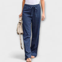 Loreen - Leichte Leinenhose – Dunkelblau