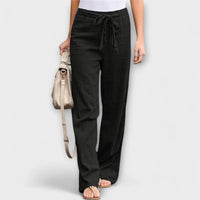 Loreen - Leichte Leinenhose – Schwarz