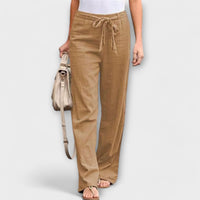 Loreen - Leichte Leinenhose – Hellbraun
