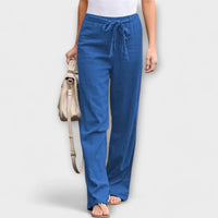 Loreen - Leichte Leinenhose – Blau