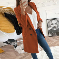 | trenchcoat - elegante doppeltödig Außenbekleidung – Orange