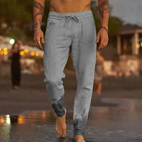 Schmale Herren Freizeithose Slim Fit – Grau