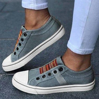 Damen Slip-On Sneaker Casual Leder – Grau