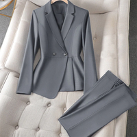 Elena | Executive Blazer Set – Platinè-Grau