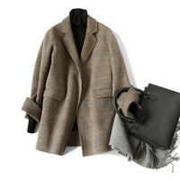GRETEL - ELEGANTER WOLLMANTEL – Braun