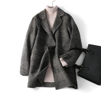 GRETEL - ELEGANTER WOLLMANTEL – Grau