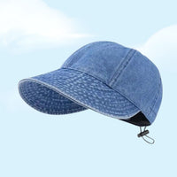 Laila™| UV-schützender Denim-Hut – Dunkelblau