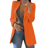 Damen Elegante Langer Blazer | Stilvoll – Orange