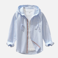 Sven | Herren Lässiges Kapuzen-Sweatshirt Reißverschluss – Zip Hoodie Herren – Himmelblau