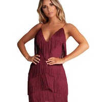 Layla | Stylisches Minikleid für Clubpartys – Bordeaux