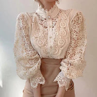 Lea | Hohlblumen bluse – Aprikose